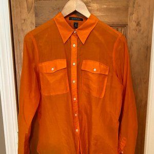 Orange Cotton/Silk Shirt